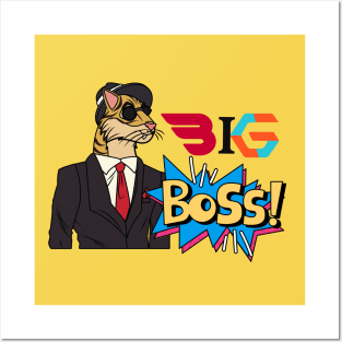 BIG TIGER BOSS POP ART STYLE DESIGN Posters and Art